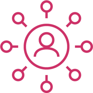 Connected people icon